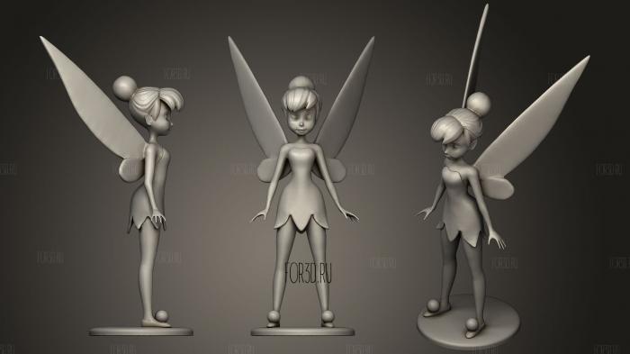 Tinkerbell 3d stl for CNC